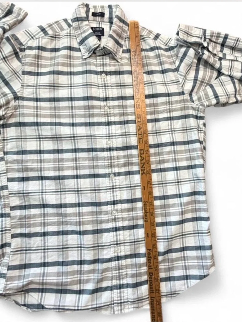 J.Crew Plaid Button Down Shirt Men’s MSlim Fit Cotton Office Preppy Business